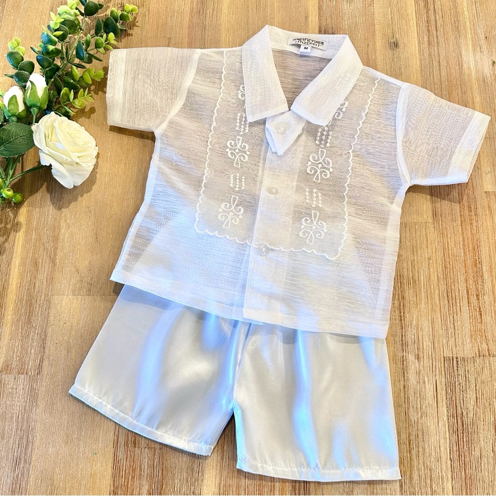 Baby Barong Set White
